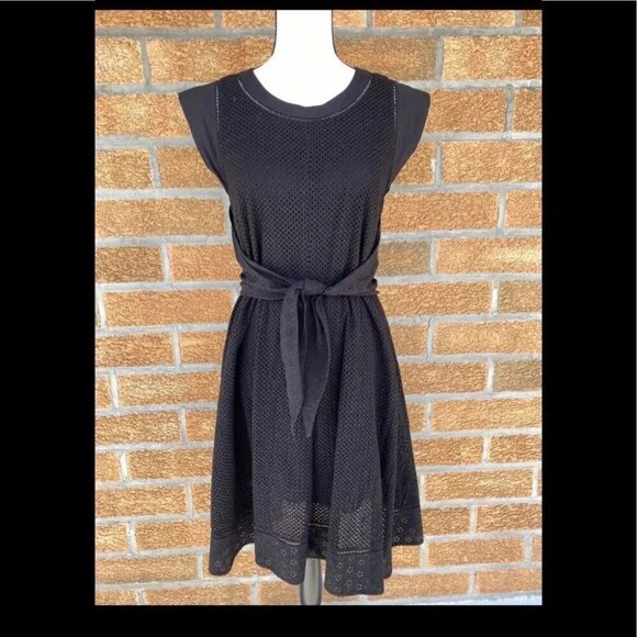 Rebecca TaylorMixed Eyelet Tie Waist Dress size 4 - Picture 1 of 12